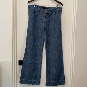 Calvin Klein Low Waist wide leg puddle jeans size 10